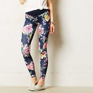 Anthropologie Floral Leggings